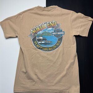 Vintage Harley Davidson 1998 Brown T Shirt Size MEDIUM North End Plattsburgh, NY